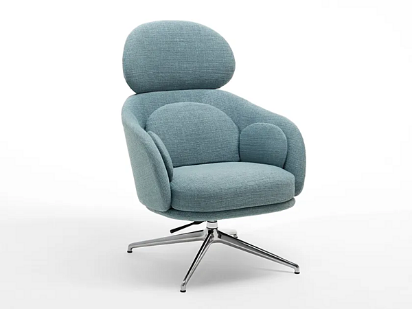 Fauteuil Bergère avec repose-tête et housse amovible Saba Sunset usine SABA de l'Italie. Foto №1