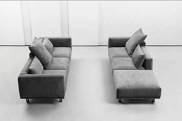 Canapé modulable en tissu Flou Binario usine Flou de l'Italie. Foto №12