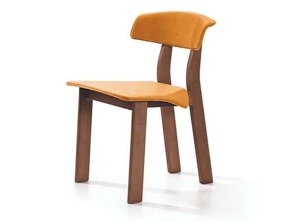 Chaise en bois à dossier ouvert et ailes arrière CASSINA usine CASSINA de l'Italie. Foto №1