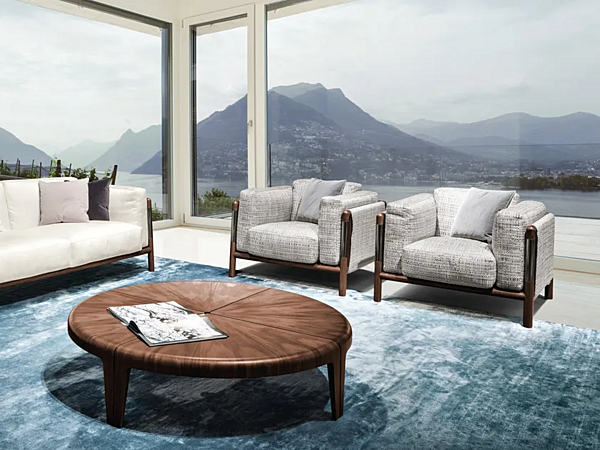 Table basse ronde en bois GIORGETTI ROUND 66550, 66551 usine GIORGETTI de l'Italie. Foto №4