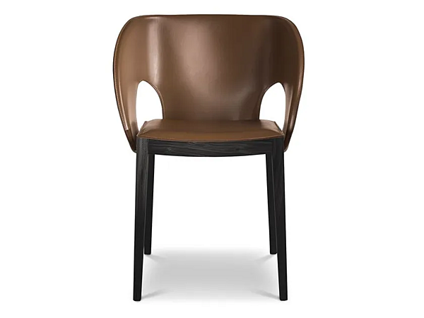 Fauteuil en cuir tanné avec accoudoirs Voile i 4 Mariani usine i 4 Mariani de l'Italie. Foto №2
