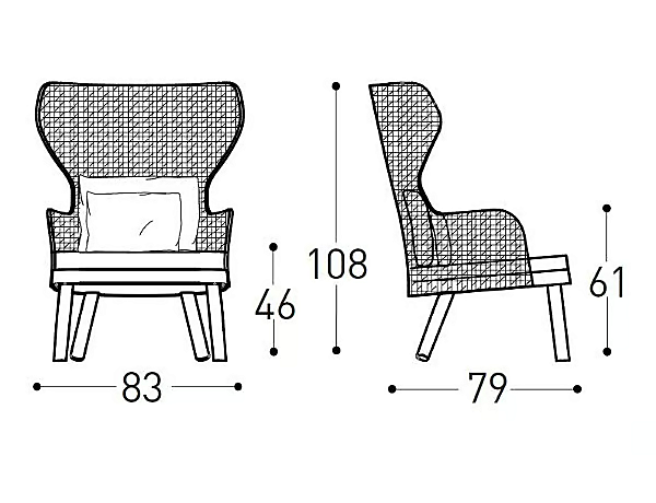 Fauteuil de jardin en corde Emma VARASCHIN 23655, 23656, 23657, 23658 usine VARASCHIN de l'Italie. Foto №15