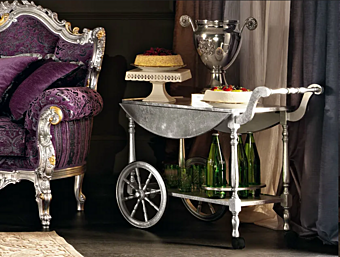 Chariot de cuisine en bois Modenese Luxury Interiors collection 11641 usine MODENESE GASTONE de l'Italie