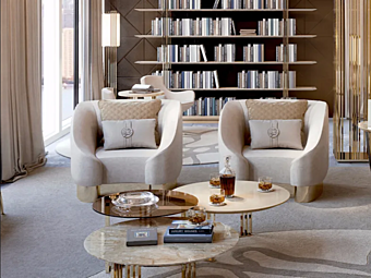 Fauteuil en tissu avec accoudoirs Bizzotto Italia Infinity