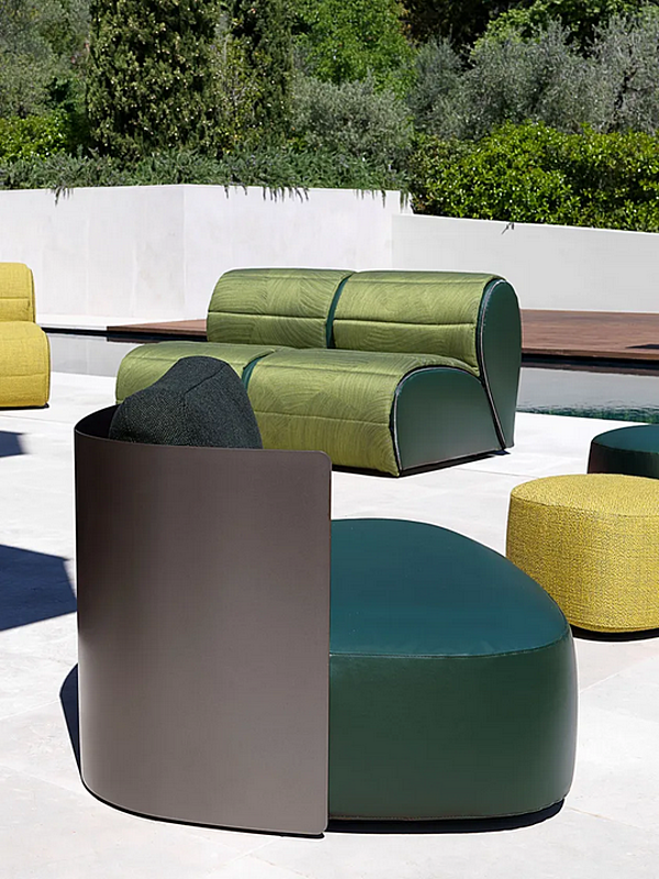 Fauteuil de jardin en tissu Pierre Shell Flou usine Flou de l'Italie. Foto №10