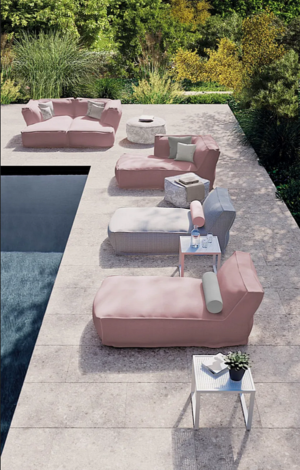 Pouf de jardin carré en tissu doux 90x90 Atmosphera usine ATMOSPHERA de l'Italie. Foto №5