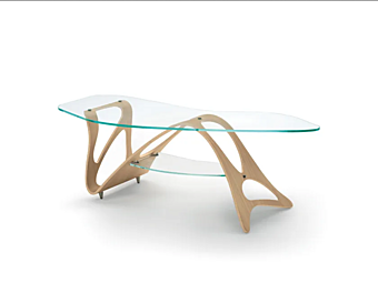 Table basse en cristal pour salon Arabesco ZANOTTA