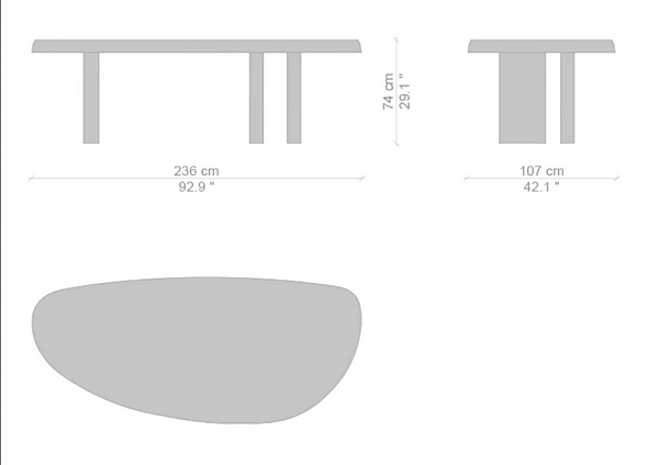 Table en bois libre CASSINA usine CASSINA de l'Italie. Foto №3