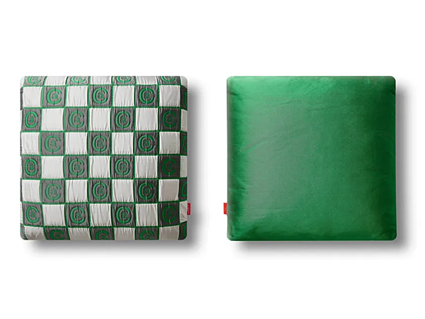 Coussin géométrique en tissu avec cadre carré CASSINA Chess usine CASSINA de l'Italie. Foto №7