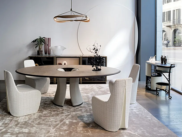 Chaise en tissu avec housse amovible GIORGETTI Tie 70900 usine GIORGETTI de l'Italie. Foto №5