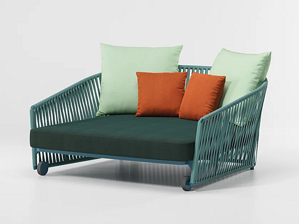 Lit de jardin avec roulettes en aluminium Bitta Lounge KETTAL usine KETTAL de l'Italie. Foto №4