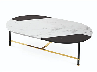 Table basse ovale en marbre Cookies Gallotti&Radice usine Gallotti & Radice de l'Italie