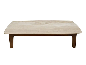 Table basse rectangulaire en travertin Yvan CHELINI usine CHELINI de l'Italie
