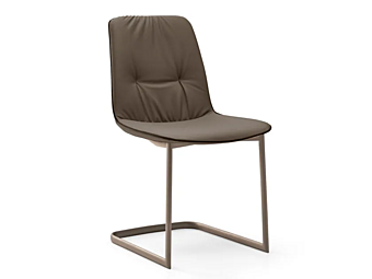 Chaise cantilever en cuir rembourré Lisa Eforma Chaise cantilever en cuir rembourré Lisa Eforma usine Eforma de l'Italie