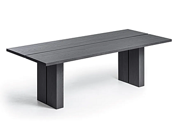 Table rectangulaire en bois Yaku Gervasoni Table rectangulaire en bois Yaku Gervasoni usine Gervasoni de l'Italie