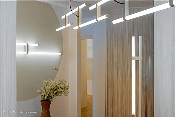 Applique murale en verre borosilicaté LED collection Paralela AXOLIGHT usine Axolight de l'Italie. Foto №4