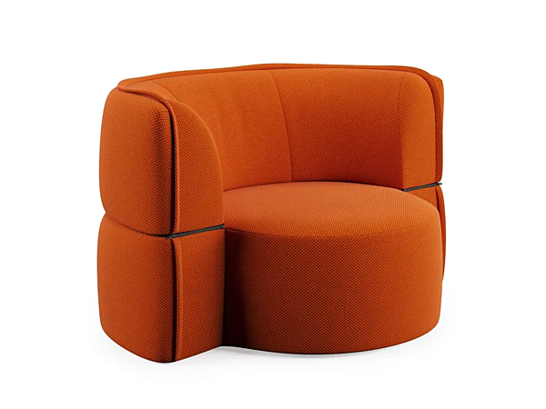 Fauteuil de jardin rembourré en tissu avec accoudoirs Liu Jo Living Collection Soft Island SFO usine Liu Jo Living Collection de l'Italie. Foto №2