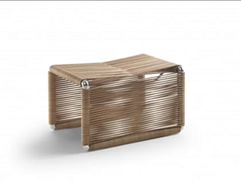 Tabouret en cuir tanné à faible teneur FLEXFORM Tindari usine FLEXFORM de l'Italie