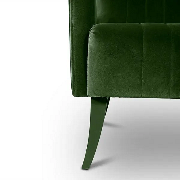 Fauteuil en velours rembourré avec accoudoirs BRABBU Davis usine BRABBU de l'Italie. Foto №6