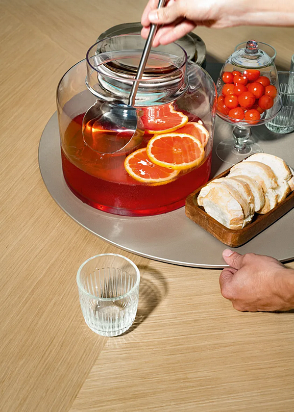 Table à manger ovale en verre Holo Pillar Kristalia usine Kristalia de l'Italie. Foto №4