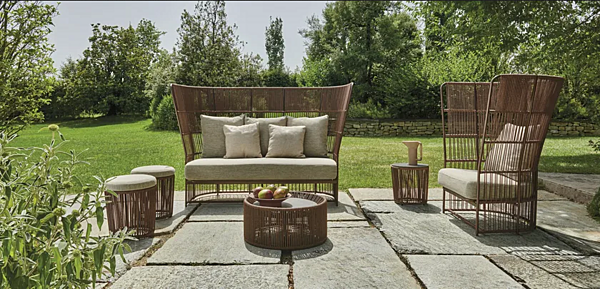 Pouf de jardin en aluminium rond revêtu de poudre VARASCHIN collection Tibidabo 14250 usine VARASCHIN de l'Italie. Foto №5