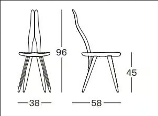 Chaise en bois avec dossier rembourré ZANOTTA Maple Fenis CM usine ZANOTTA de l'Italie. Foto №8