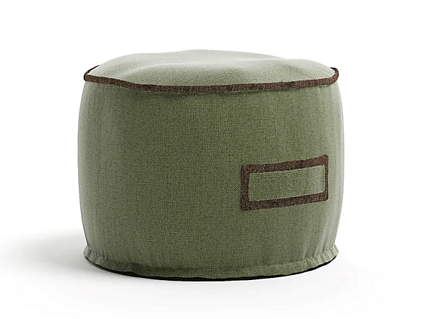 Pouf de jardin en tissu technique rond avec housse amovible Atmosphera D60 CX.SF.PFD60 usine ATMOSPHERA de l'Italie. Foto №1