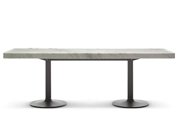 Table rectangulaire en marbre et fonte CASSINA 11 pieds corolle 011 usine CASSINA de l'Italie. Foto №1