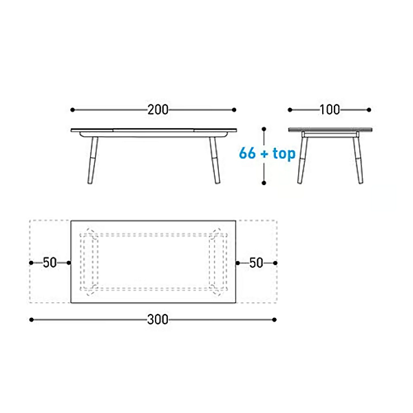 Table de jardin extensible en aluminium laqué Ellisse VARASCHIN usine VARASCHIN de l'Italie. Foto №3