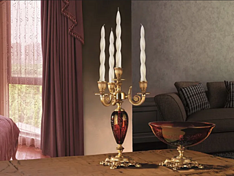 Candlestick en cristal Swarovski Rubino Alicante Euroluce Lampadari usine EUROLUCE LAMPADARi de l'Italie