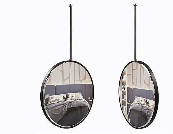 Miroir rond suspendu avec cadre en métal Blue Moon CPRN HOMOOD B114 usine CPRN HOMOOD de l'Italie. Foto №1