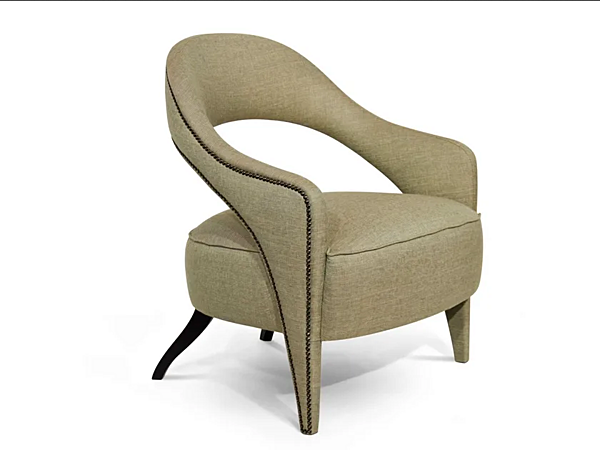 Fauteuil en tissu avec accoudoirs Tellus BRABBU usine BRABBU de l'Italie. Foto №2