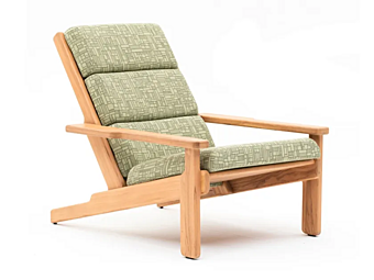 Fauteuil de jardin en teck rembourré avec accoudoirs VARASCHIN Bali 2384