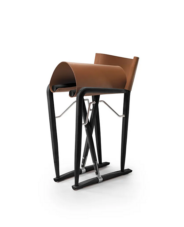 Chaise pliante en cuir tanné Luchino FLEXFORM 02C411 usine FLEXFORM de l'Italie. Foto №5