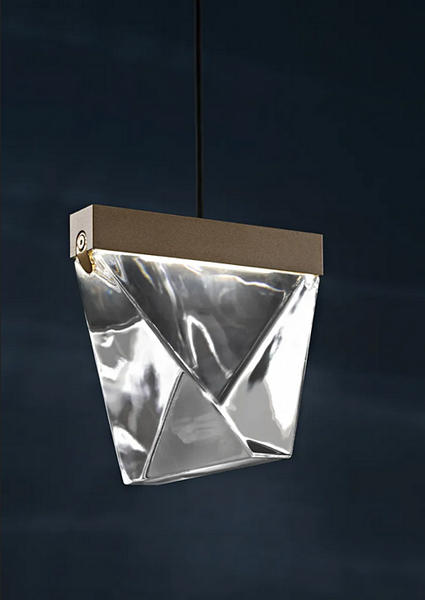 Suspension en cristal LED Tripla Fabbian usine Fabbian de l'Italie. Foto №4