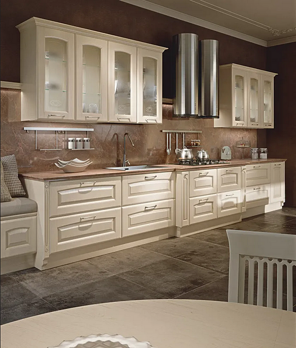 Cuisine avec îlot en bois LUBE CUCINE collection Veronica usine LUBE CUCINE de l'Italie. Foto №6