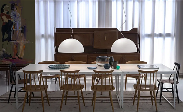 Lampe suspendue en PMMA Sonora 490 493 Oluce usine Oluce de l'Italie. Foto №3