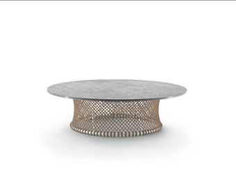 Table d'appoint de jardin en acier inoxydable et PVC FLEXFORM Oasis 02C7H8, 02C7H9 usine FLEXFORM de l'Italie