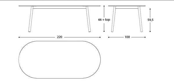 Table de jardin ovale en aluminium Emma basse VARASCHIN 23680L, 23681L usine VARASCHIN de l'Italie. Foto №12