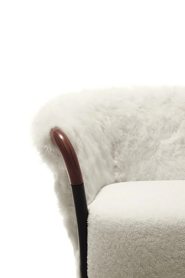 Fauteuil en fourrure avec accoudoirs GIORGETTI Progetti Fashion usine GIORGETTI de l'Italie. Foto №4