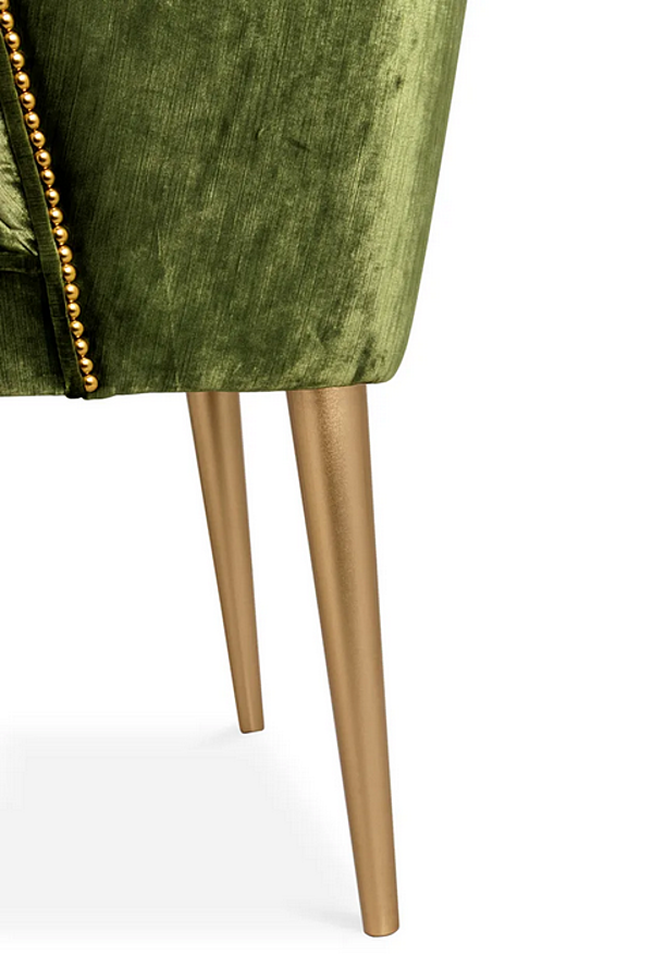 Fauteuil en velours rembourré avec accoudoirs BRABBU Nuka usine BRABBU de l'Italie. Foto №7