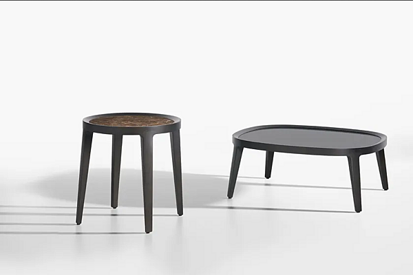 Table d'appoint ronde en frêne avec plateau en marbre Potocco Spring 841 TBC 841/TBC usine POTOCCO de l'Italie. Foto №2