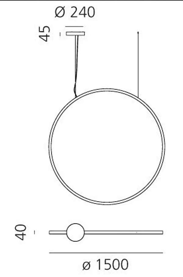 Suspension extérieure en aluminium LED Artemide O T072130, T072030, T072230 usine Artemide de l'Italie. Foto №10