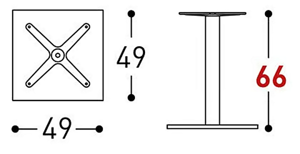 Base de table en acier revêtue de poudre VARASCHIN Tight Low 3785L usine VARASCHIN de l'Italie. Foto №5