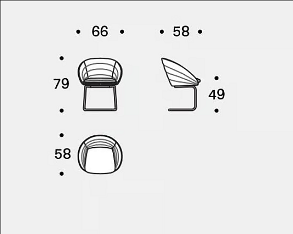 Chaise en tissu Petite Fleur Saba usine SABA de l'Italie. Foto №12