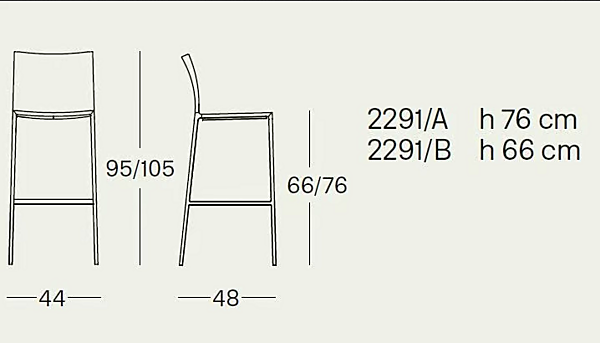 Tabouret rembourré haut en tissu Lio 2291 Zanotta usine ZANOTTA de l'Italie. Foto №6