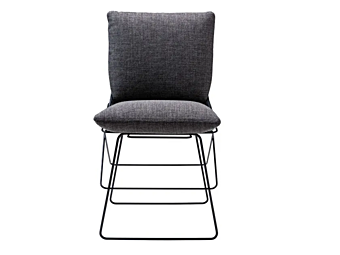 Chaise en acier avec dossier rembourré Driade Sof Sof usine Driade de l'Italie