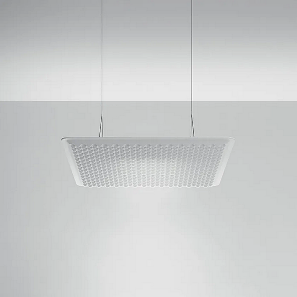 Panneau acoustique suspendu en tissu lampadaire œuf Matrix 800x800 Artemide usine Artemide de l'Italie. Foto №13