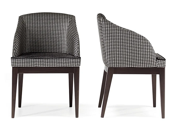 Upholstered Fabric Chair with Armrests SEGRETI L28N by ARTE BROTTO usine Arte Brotto de l'Italie. Foto №1