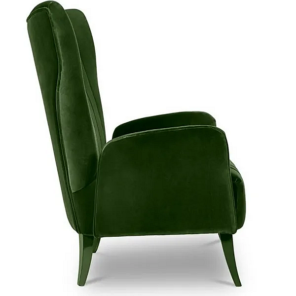 Fauteuil en velours rembourré avec accoudoirs BRABBU Davis usine BRABBU de l'Italie. Foto №3